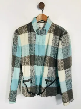 Hauber Women's Wool Colour Block Overcoat Coat | UK16 | Multicoloured