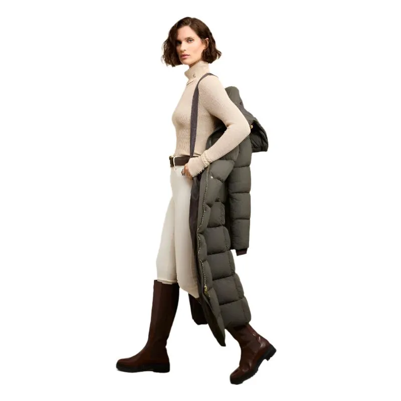 Holland Cooper Carrington Longline Ladies Coat - Dark Olive