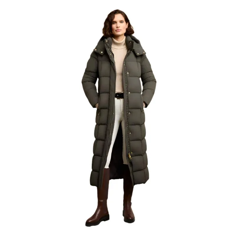 Holland Cooper Carrington Longline Ladies Coat - Dark Olive
