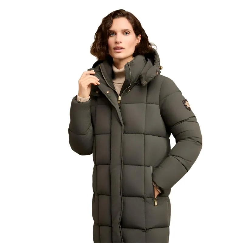 Holland Cooper Carrington Longline Ladies Coat - Dark Olive