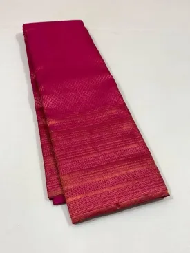Imaginative Dark Pink Soft Silk Saree With Zephyr Blouse Piece