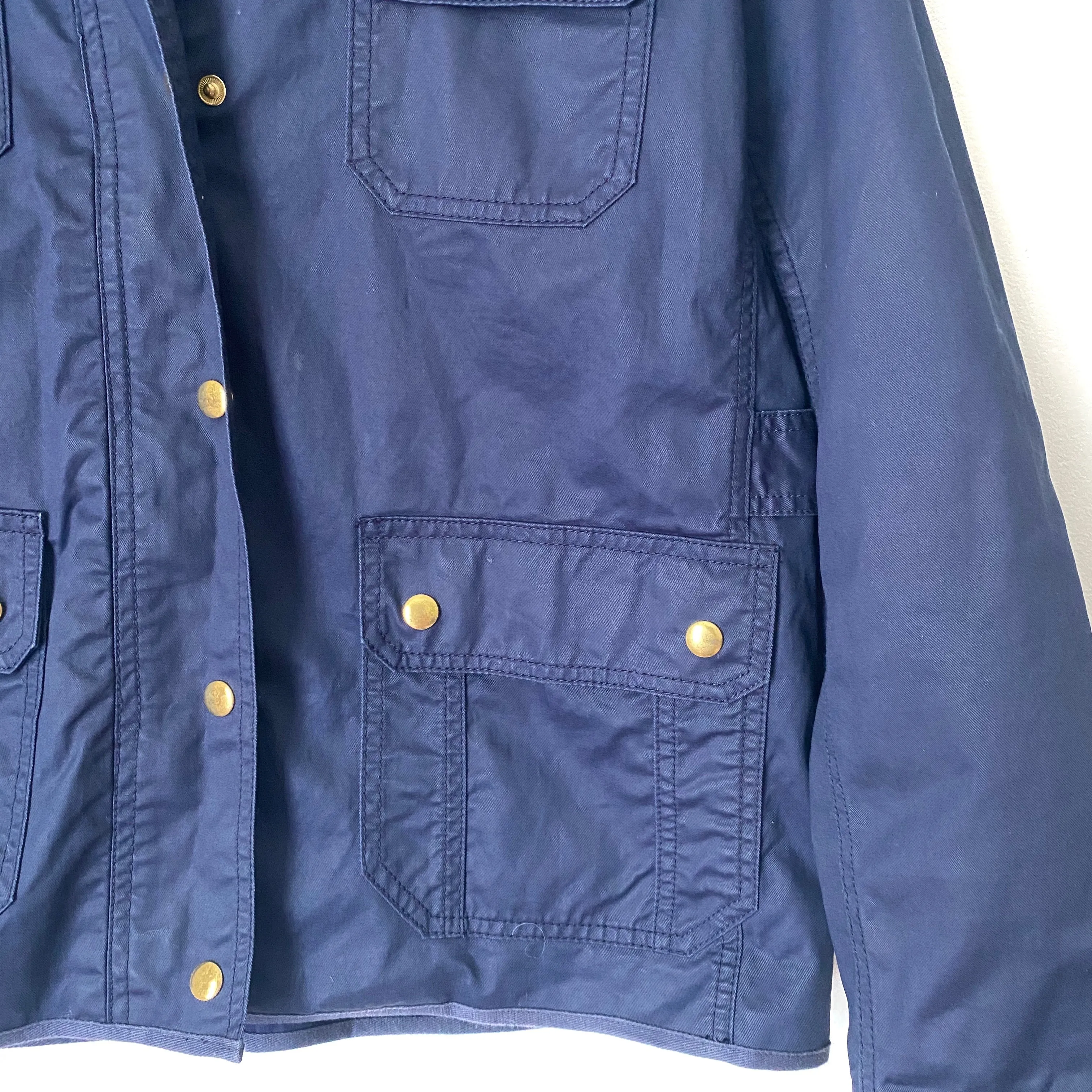 J. Crew Navy Cargo Jacket - Size L (see notes)