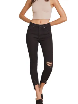 Kathryn High-Rise Hem Detail Ankle Skinny by KanCan