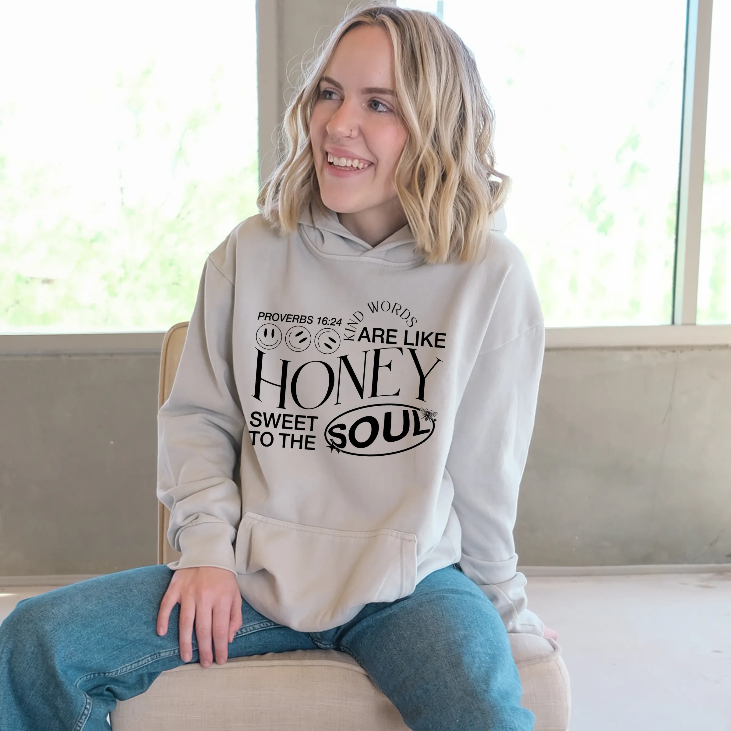 Kind Words Pullover Hoodie - Lunar Rock