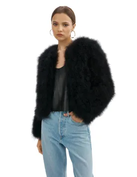 Lamarque Deora Feather Jacket- Black
