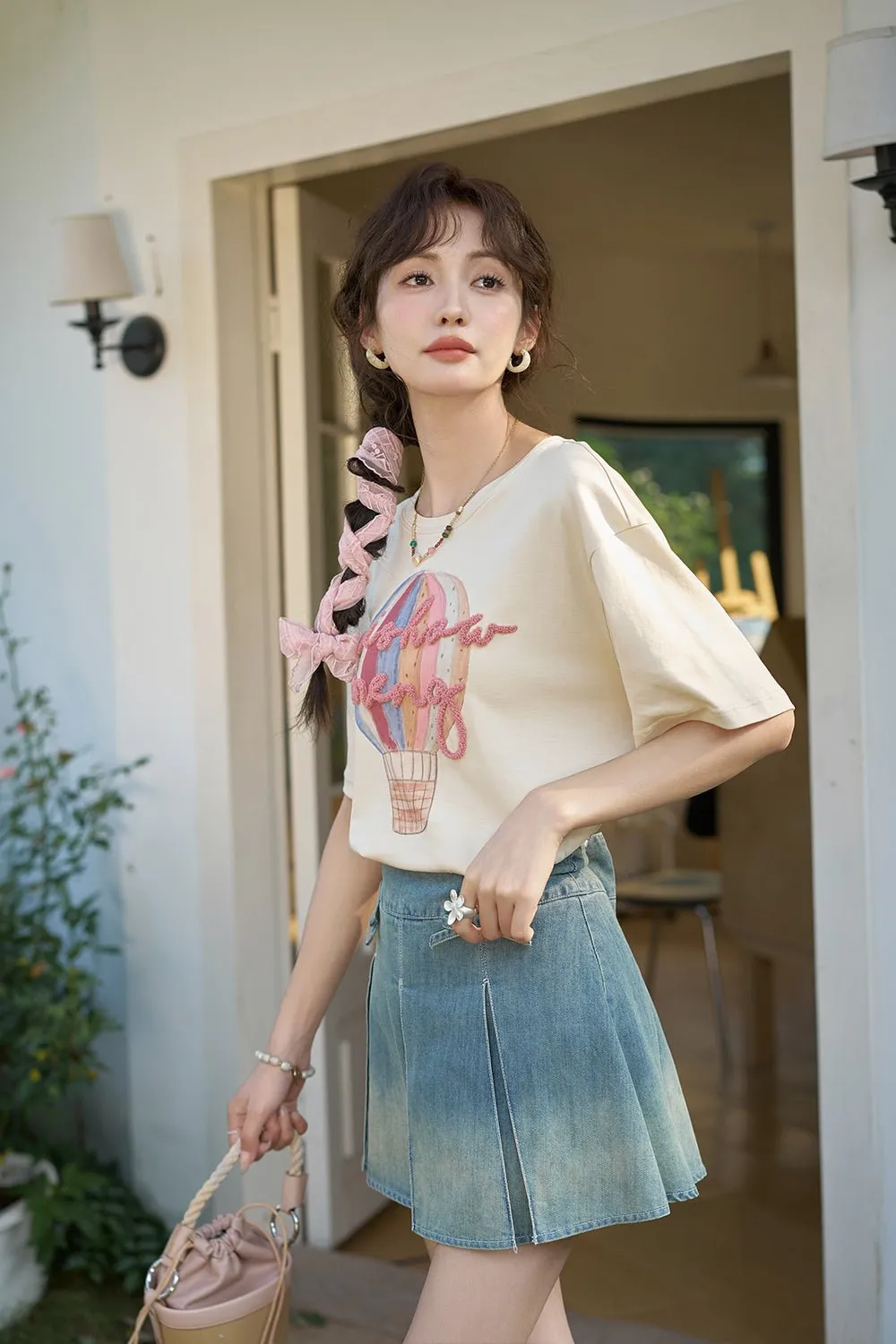 Letter Print T-shirt for Women
