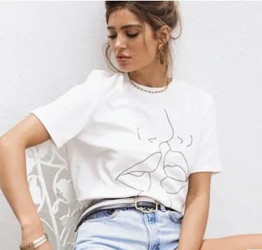 Lips loose fit t-shirt top
