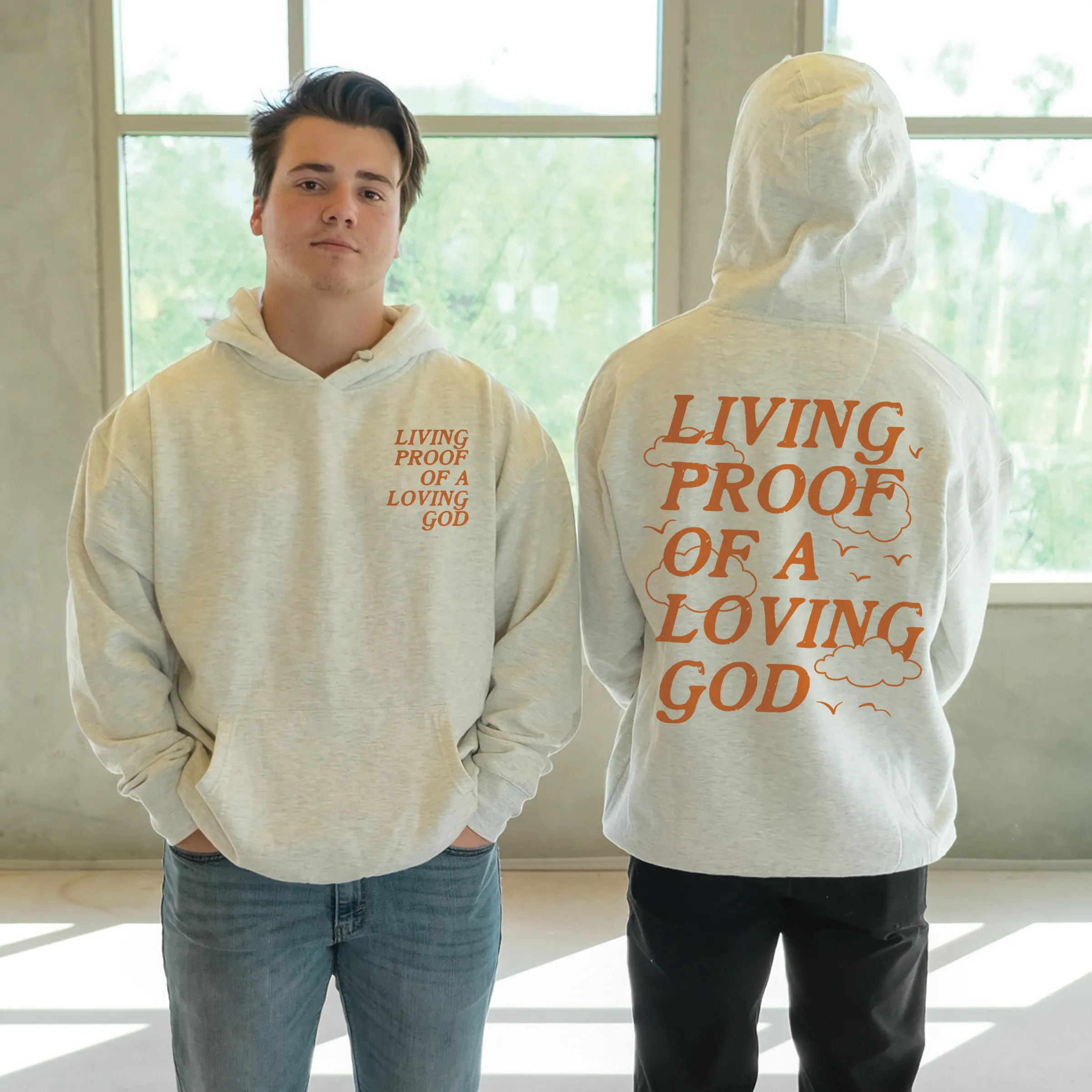 Living Proof Loving God Pullover Hoodie - Cream