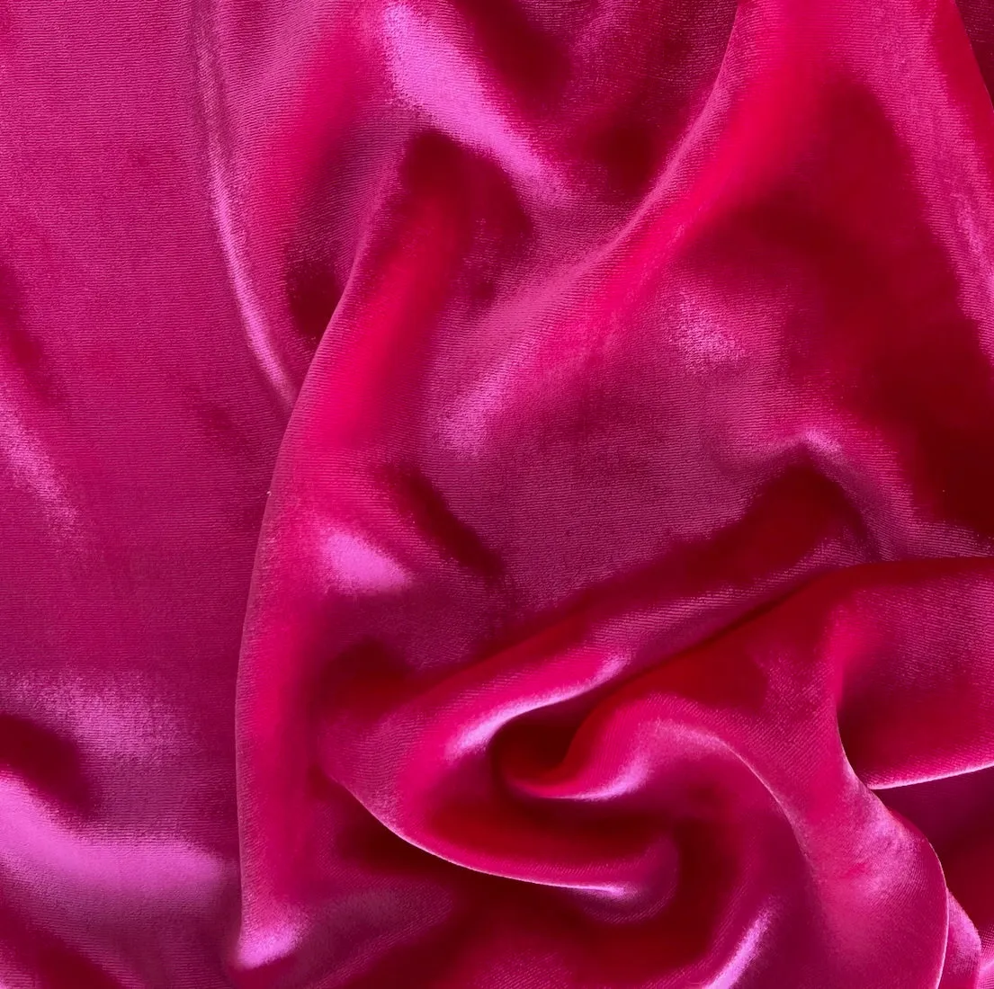 Luscious Hot Pink Silk & Rayon Blend Velvet (Made in China)