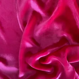 Luscious Hot Pink Silk & Rayon Blend Velvet (Made in China)