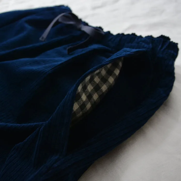Makié Woman Sandy Pants Indigo Blue Corduroy