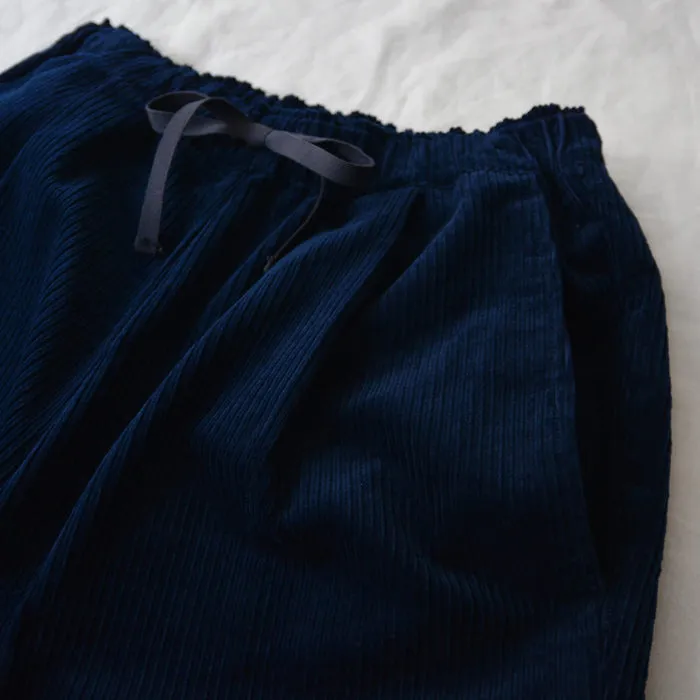 Makié Woman Sandy Pants Indigo Blue Corduroy