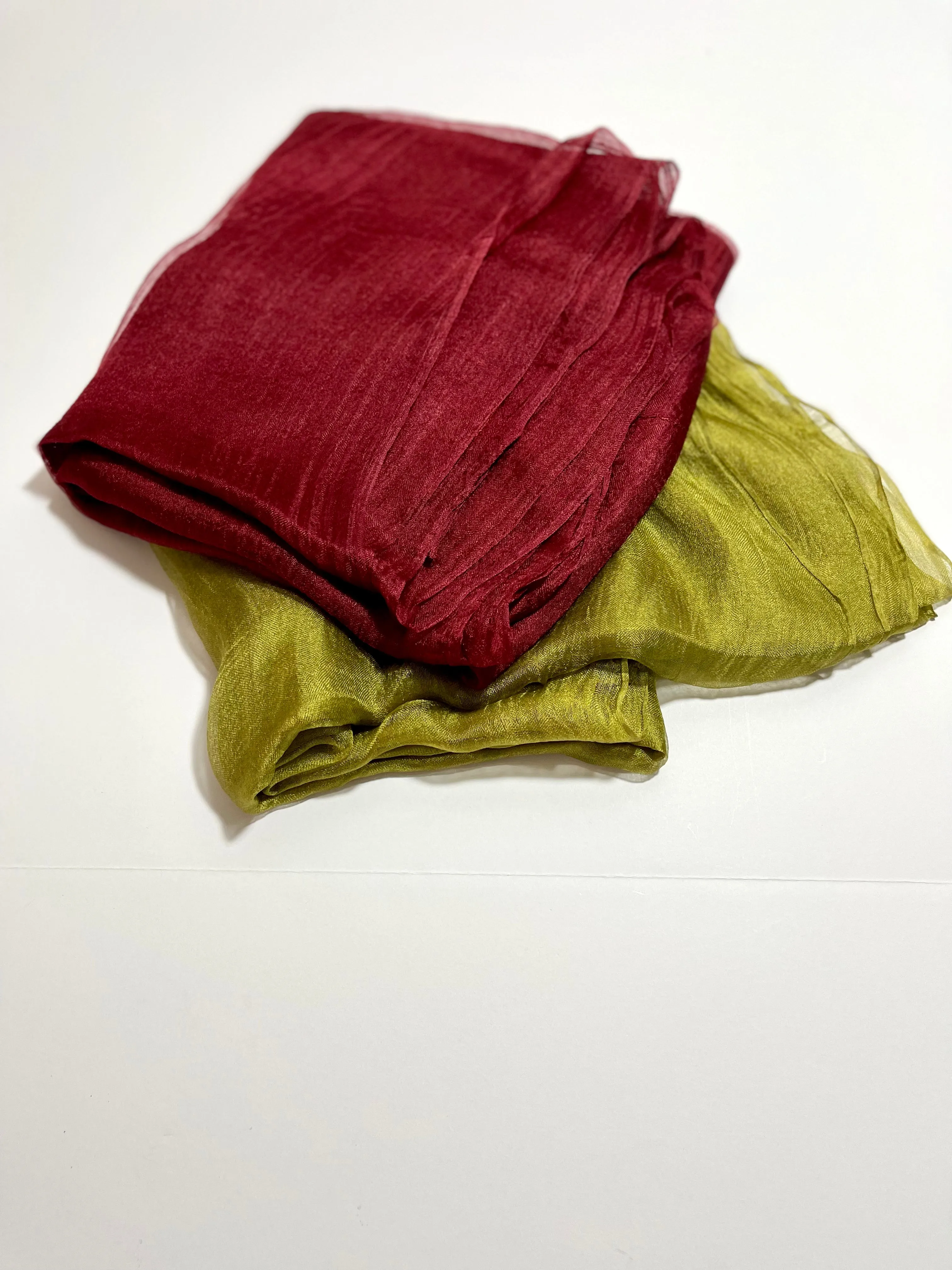 Margilan Silk Gauze for Wet Felting, Craft Fabric Silk Natural Silk Silk For Scarves Hand Dyed, Price for 2 Meters, Nuno Felting Supplies