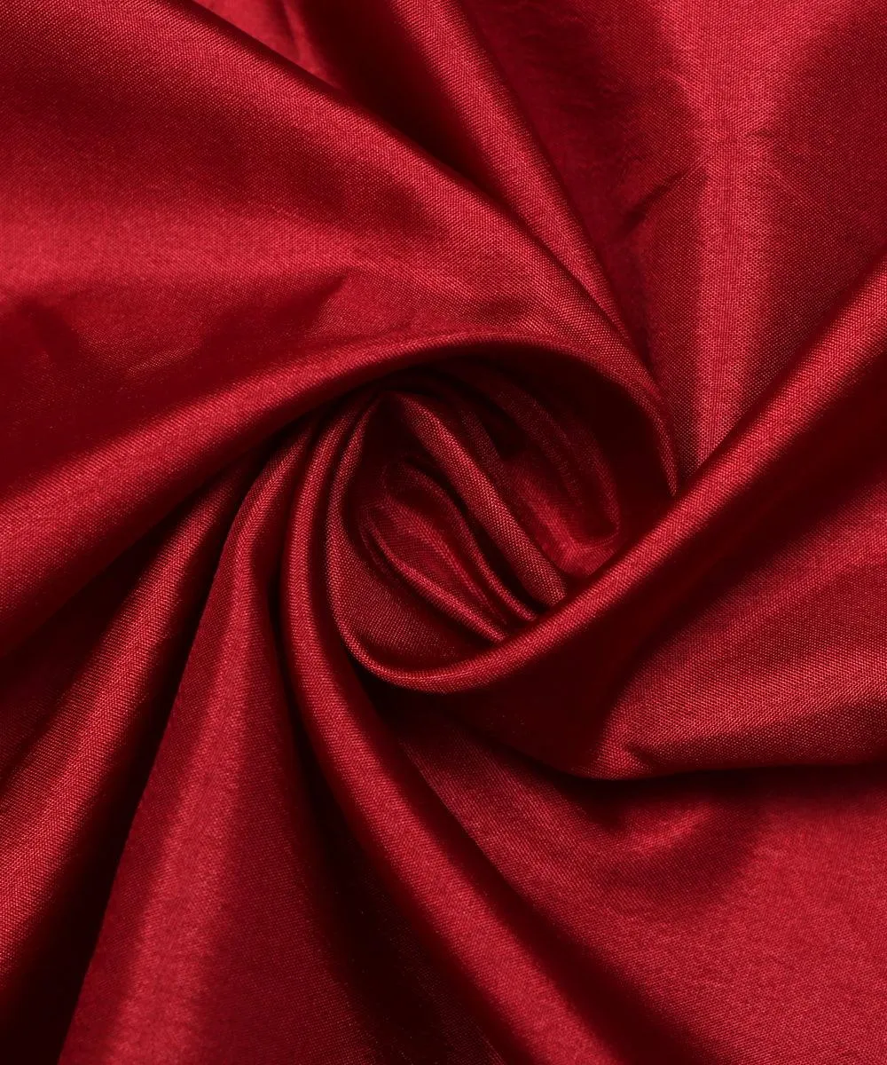 Maroon Colour Plain Paper Silk Fabric