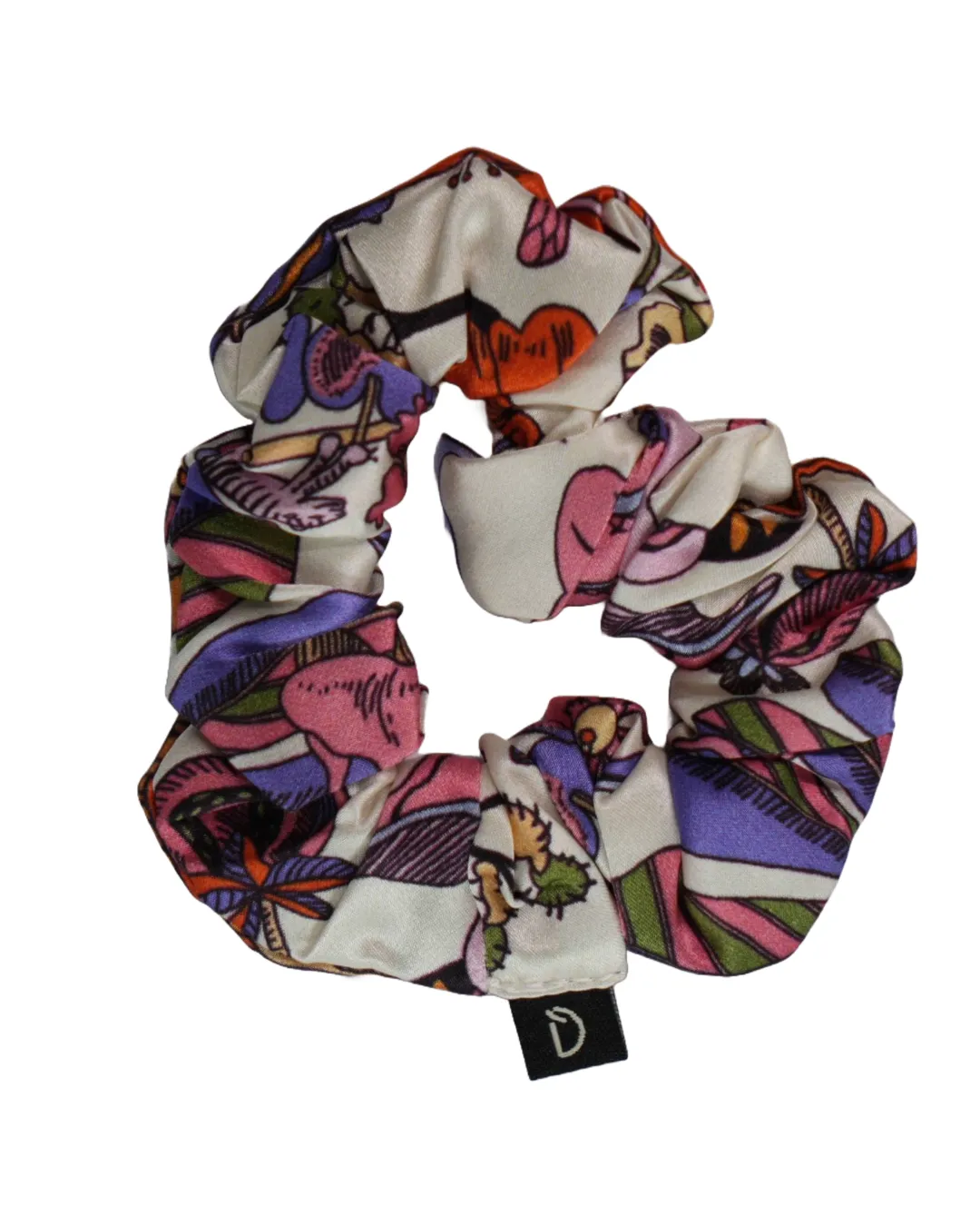 MEDITERRANEAN SUMMER PURE SILK SCRUNCHIES (SET OF THREE/ SET OF SIX)