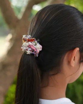 MEDITERRANEAN SUMMER PURE SILK SCRUNCHIES (SET OF THREE/ SET OF SIX)