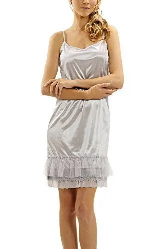 Melody Ruffle Combo Satin Full Slip