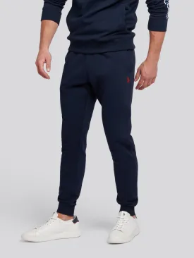 Mens Double Horsemen Joggers in Dark Sapphire Navy / Haute Red DHM