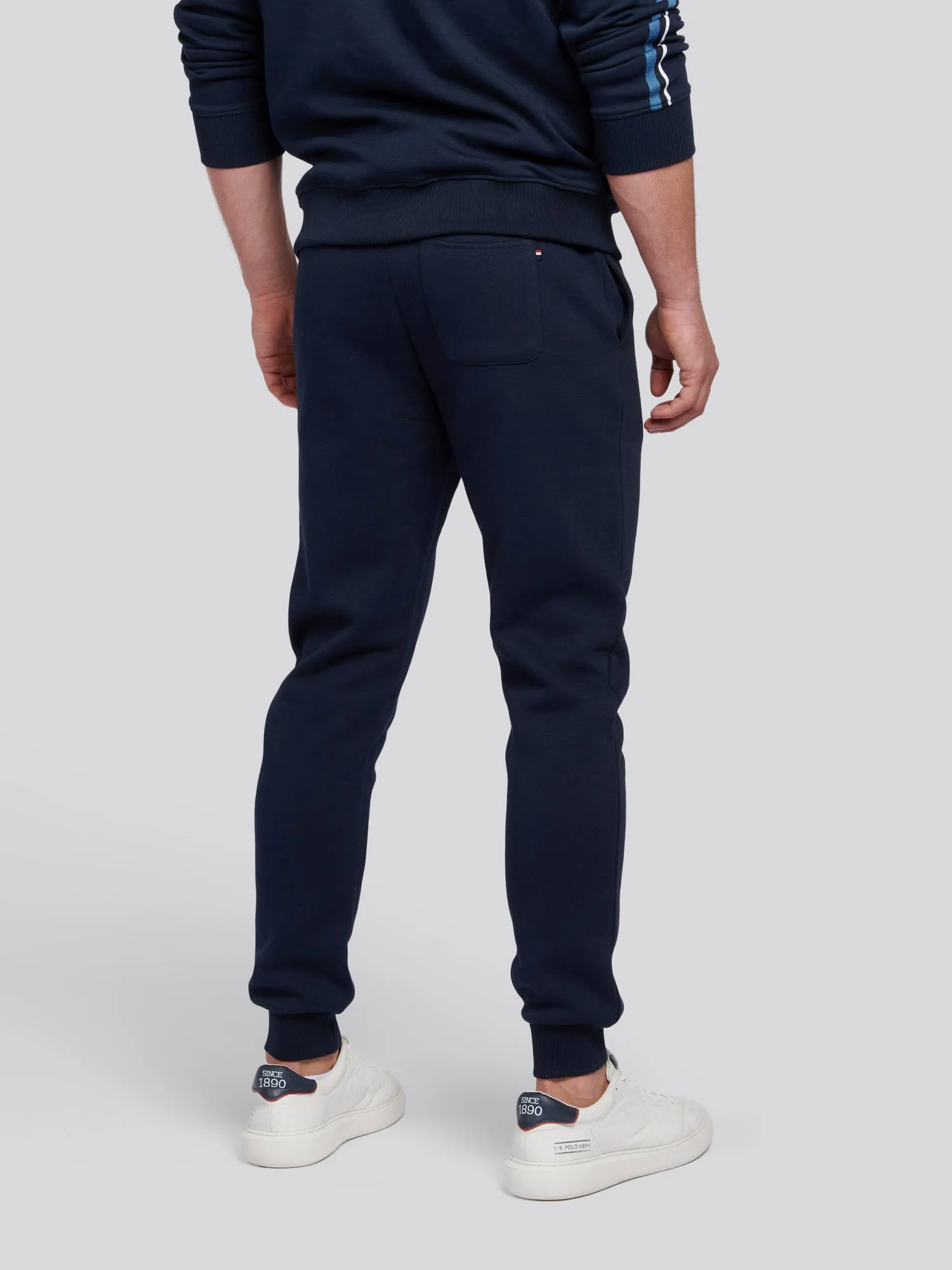 Mens Double Horsemen Joggers in Dark Sapphire Navy / Haute Red DHM
