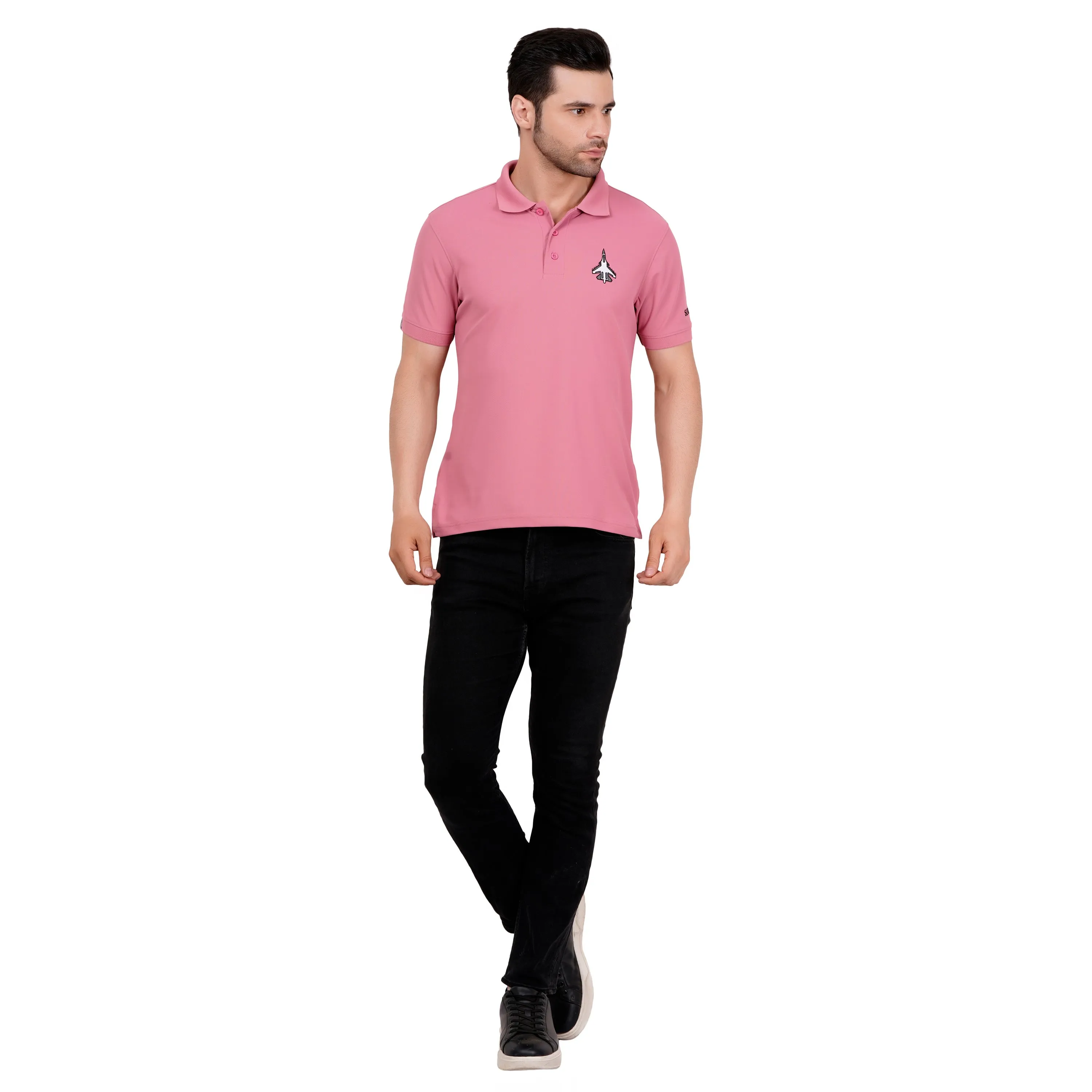 Men's Polos T Shirt SUKHOI-30 HEATHER ROSE