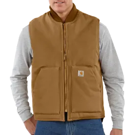 Men's Relaxed Fit Firm Duck Insulated Rib Collar Vest