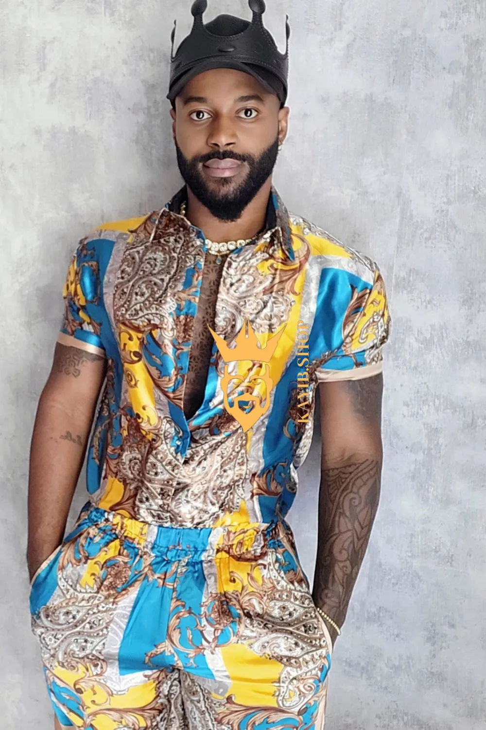 Men's Silk/Satin Shirt Shorts Set - Experience Ultimate Comfort and Embrace Versatility with Moisture-Wicking Technology
