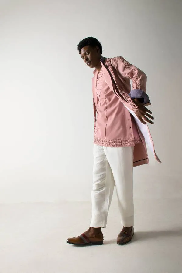 Mr. Pink Overcoat Set