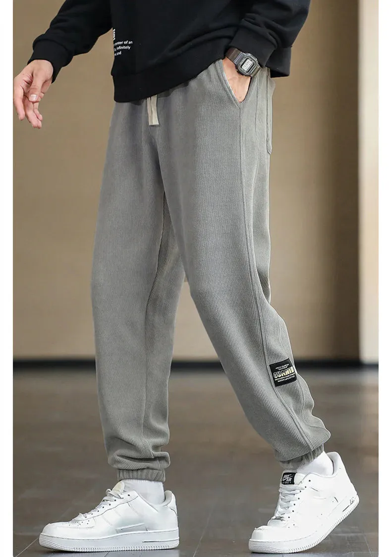 Nieuw product 49% korting Corduroy stof unisex casual zachte broek