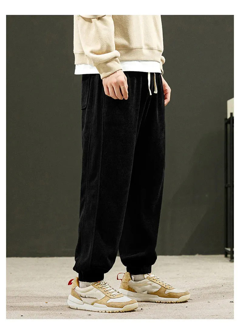 Nieuw product 49% korting Corduroy stof unisex casual zachte broek