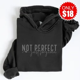 Not Perfect Pullover Hoodie - Black