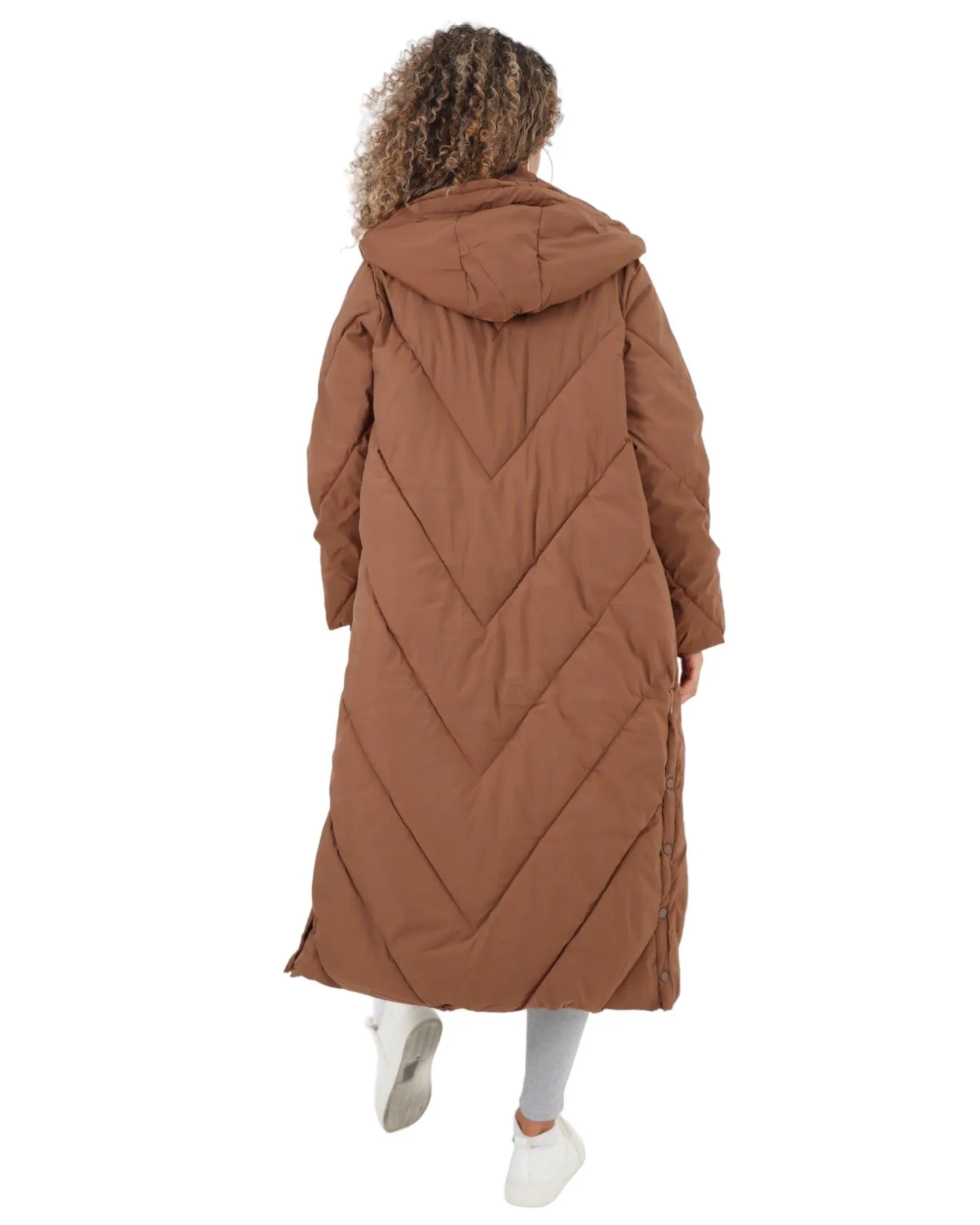 Padded Hooded Long Jacket