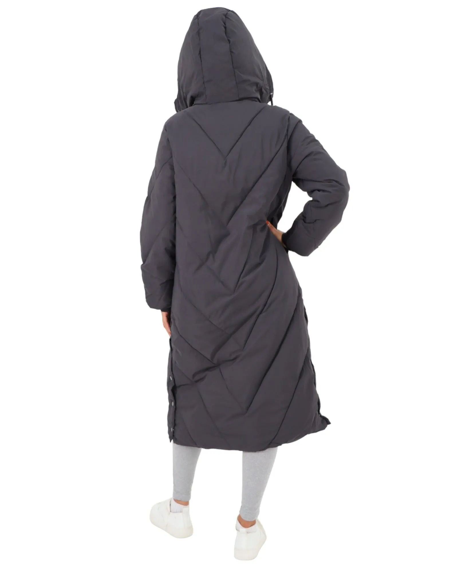 Padded Hooded Long Jacket