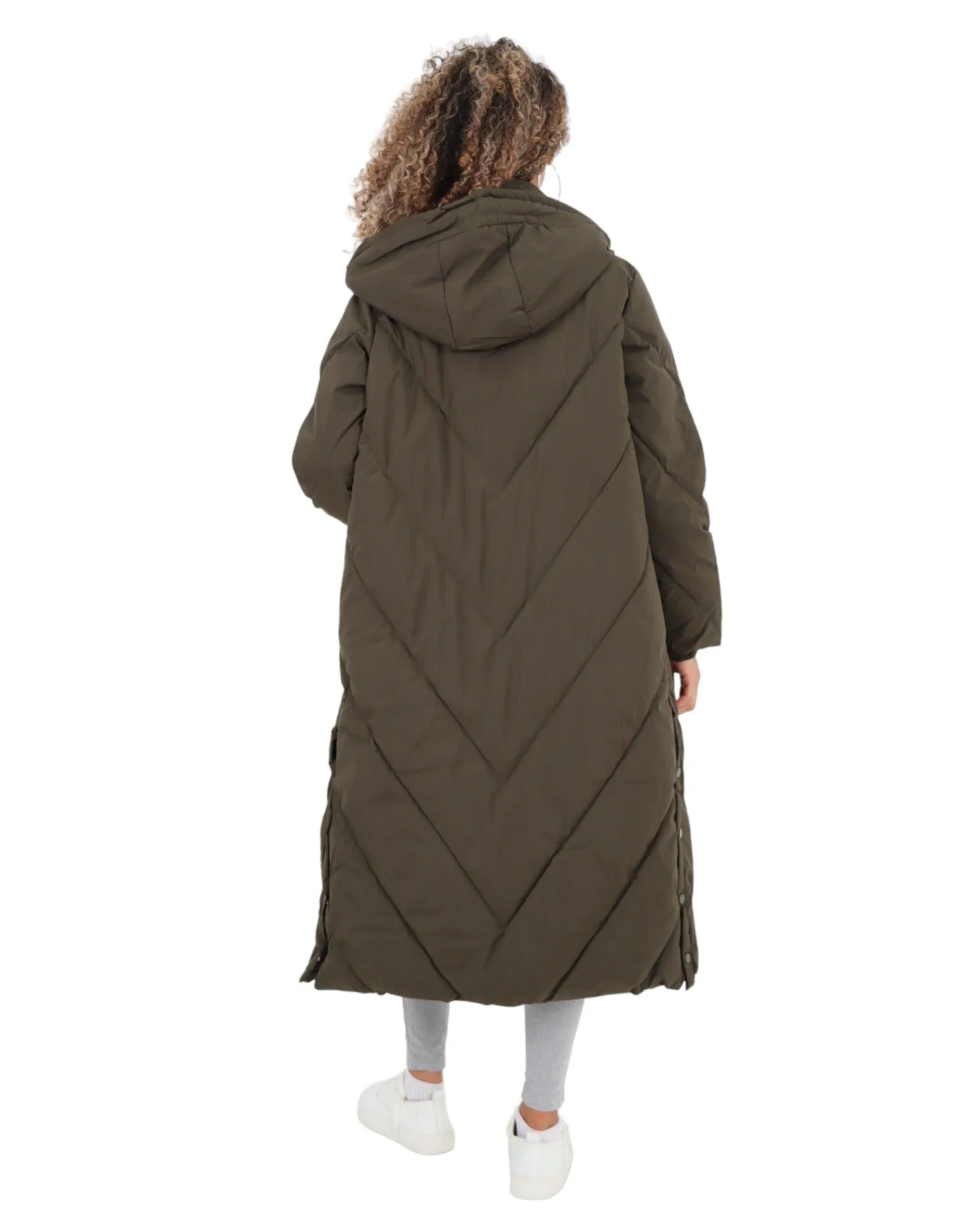 Padded Hooded Long Jacket