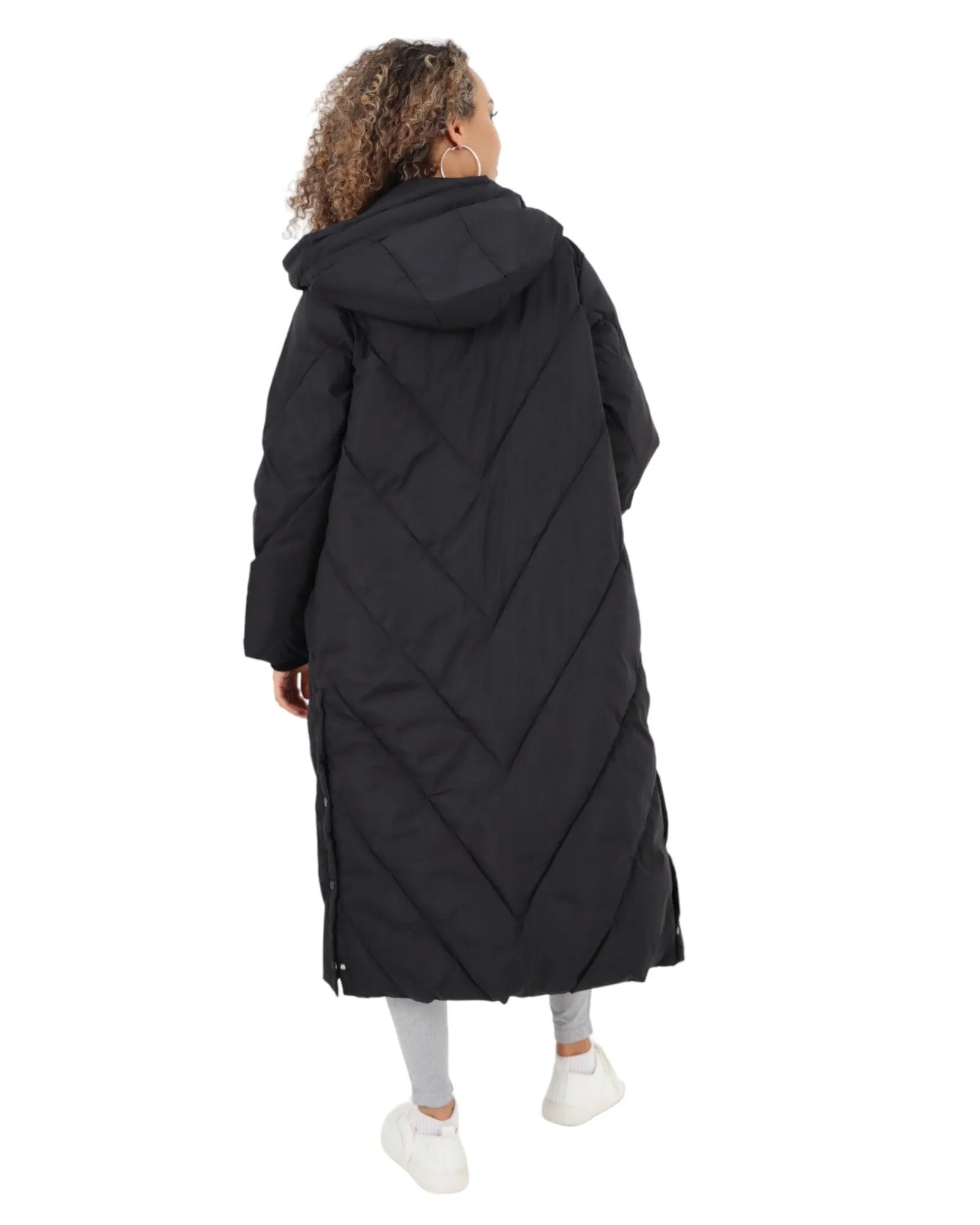 Padded Hooded Long Jacket