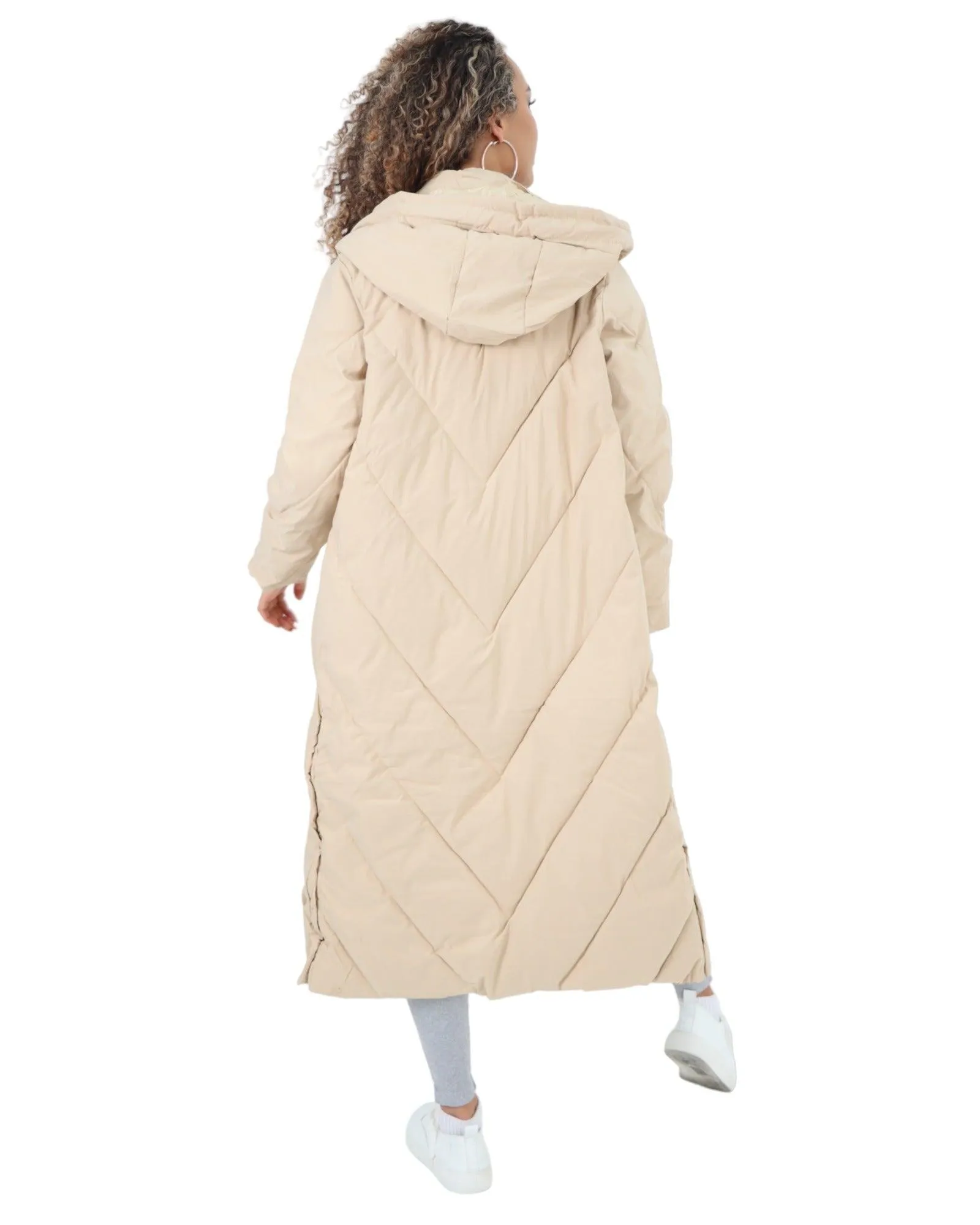 Padded Hooded Long Jacket