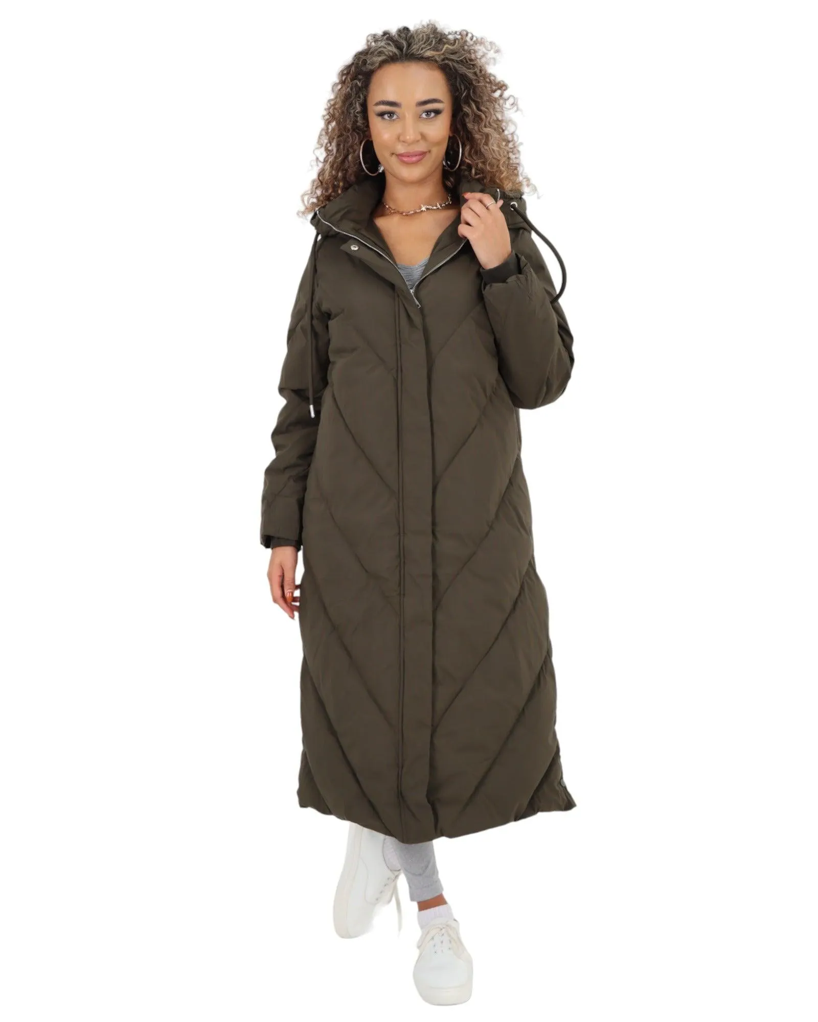 Padded Hooded Long Jacket