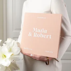 Peach   White Velour | Guest Book