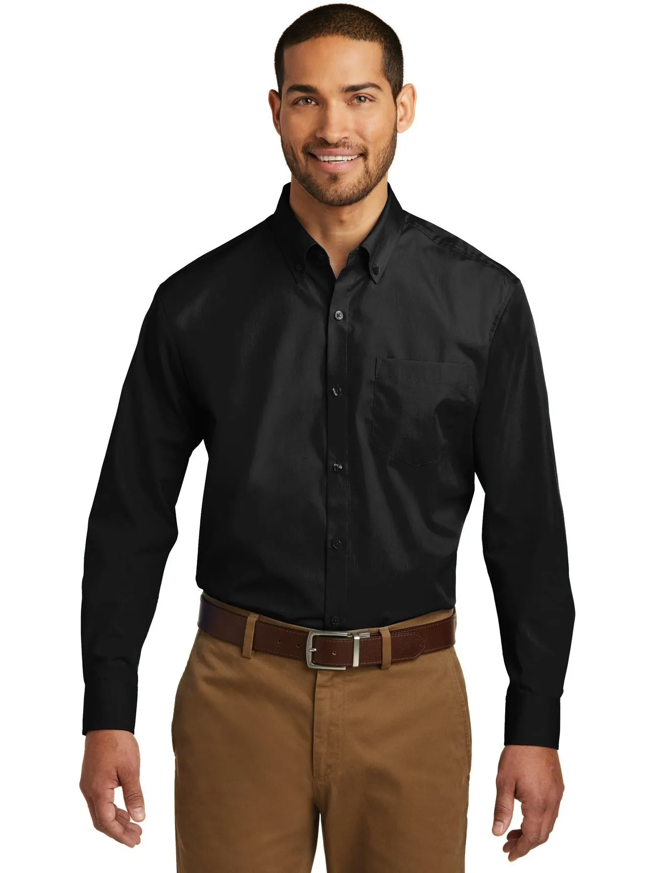 Port Authority Tall Long Sleeve Carefree Poplin Shirt