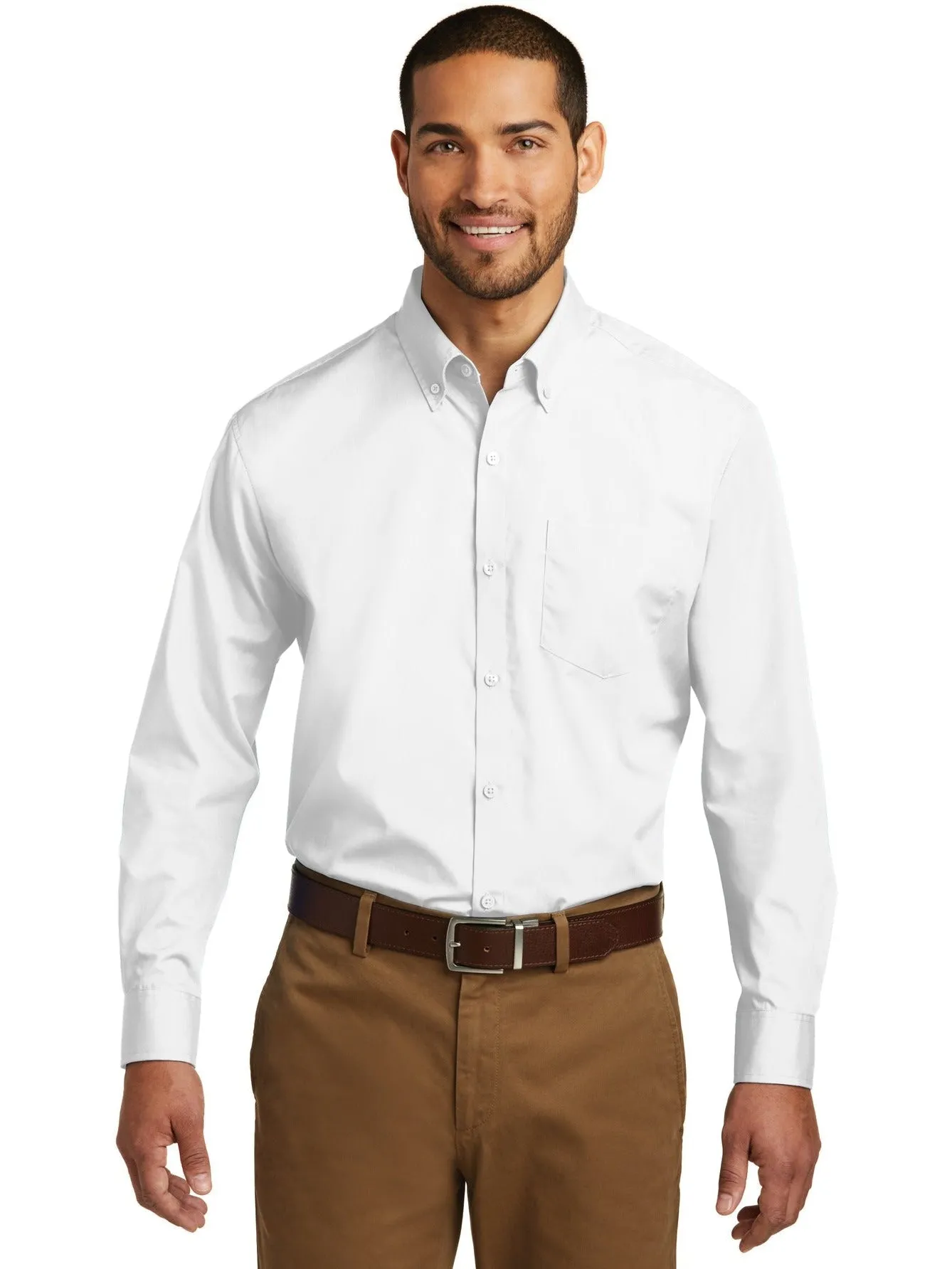 Port Authority Tall Long Sleeve Carefree Poplin Shirt