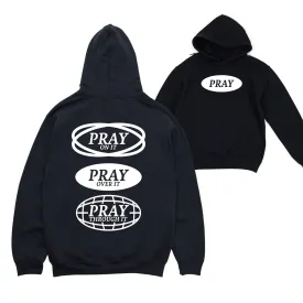 Pray On It Pullover Hoodie - Black