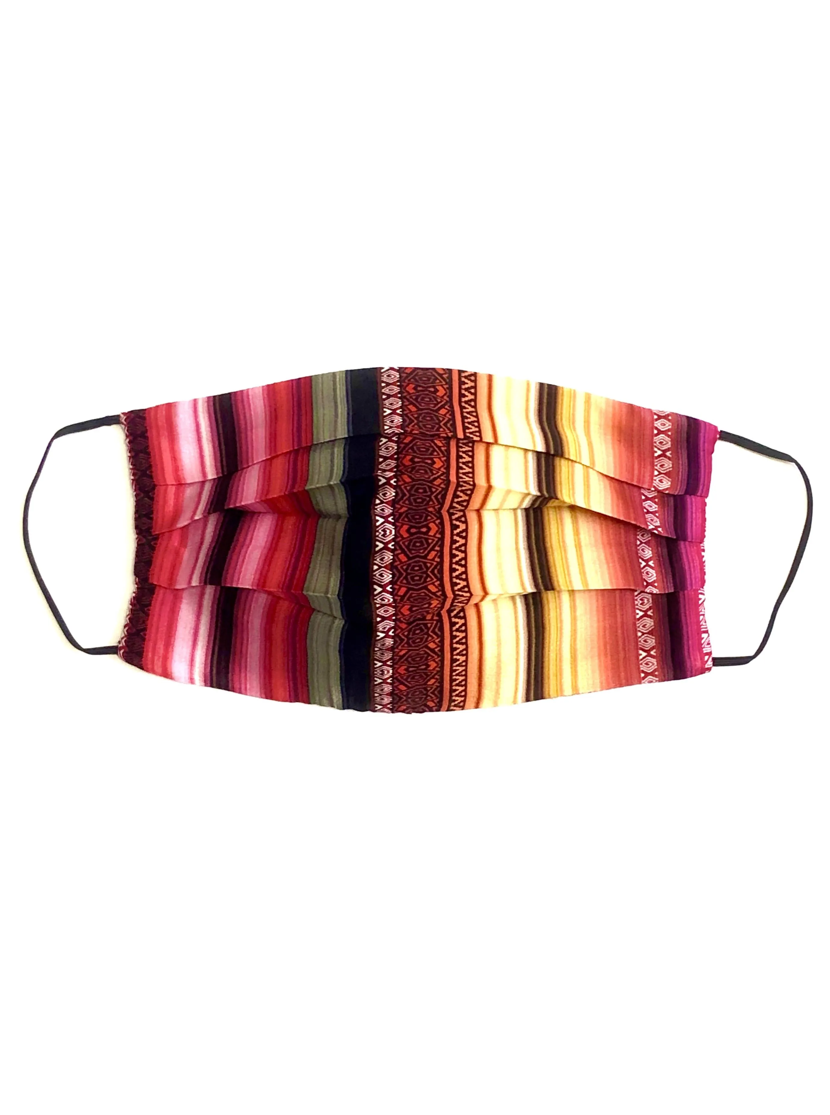 Printed Silk Face Mask   Serape Sunset