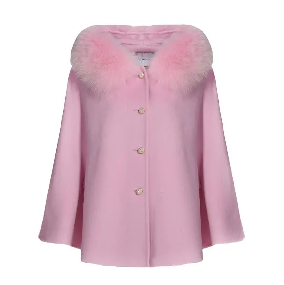 Priscilla Cashmere Hooded Cape