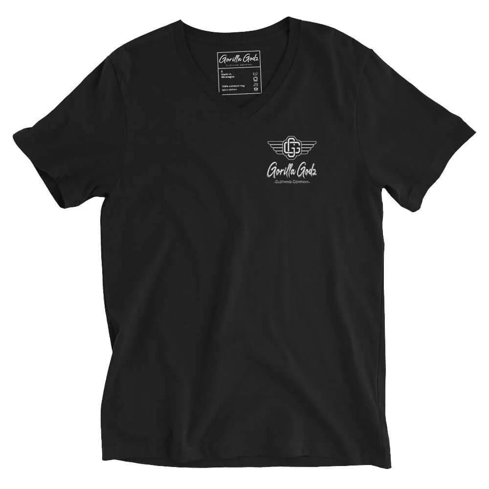 "Half Human Half Beast" Unisex Short Sleeve V-Neck T-Shirt