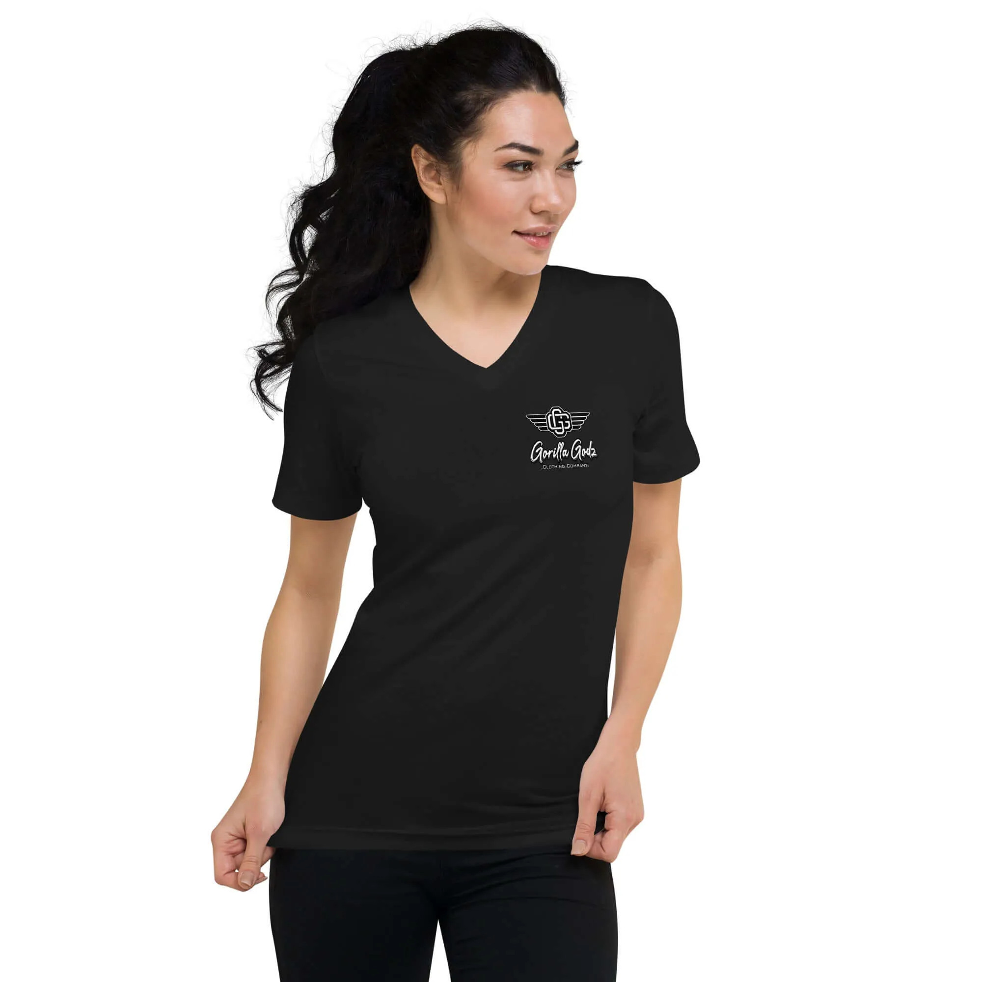 "Half Human Half Beast" Unisex Short Sleeve V-Neck T-Shirt