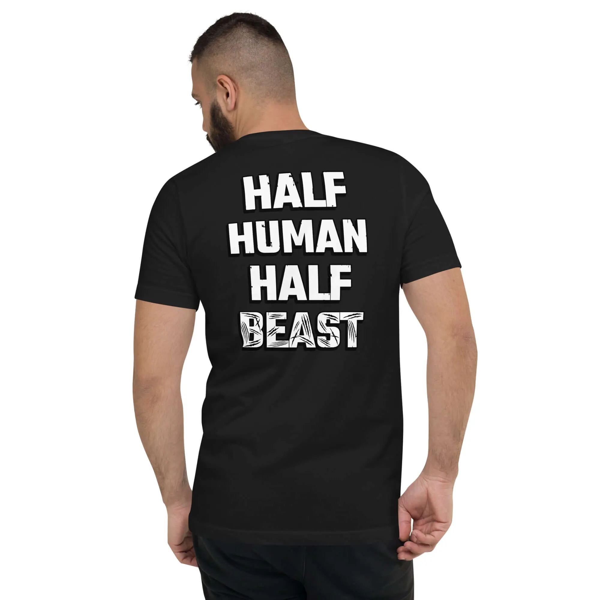 "Half Human Half Beast" Unisex Short Sleeve V-Neck T-Shirt