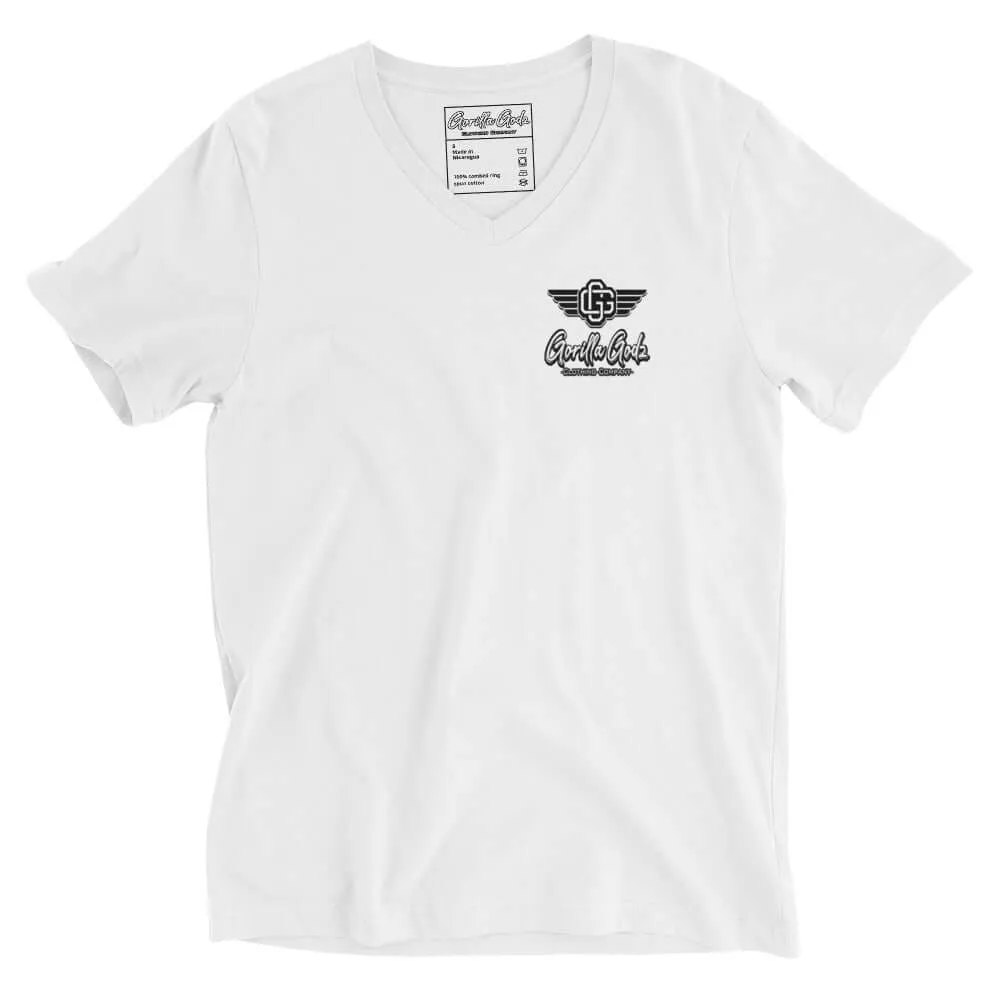 "Half Human Half Beast" Unisex Short Sleeve V-Neck T-Shirt
