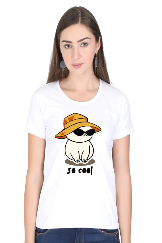 "So Cool" Women's Printed T-Shirt | Super Soft Cotton, Eye-Catching Prints, Ideal for Daily Wear and Gifts
