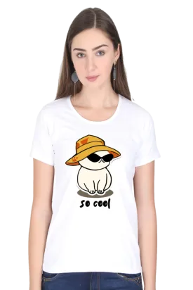 "So Cool" Women's Printed T-Shirt | Super Soft Cotton, Eye-Catching Prints, Ideal for Daily Wear and Gifts