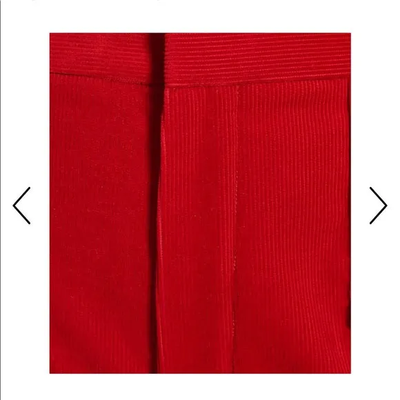 Red Corduroy Trousers - XS