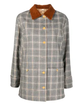 Reversible button-down overcoat